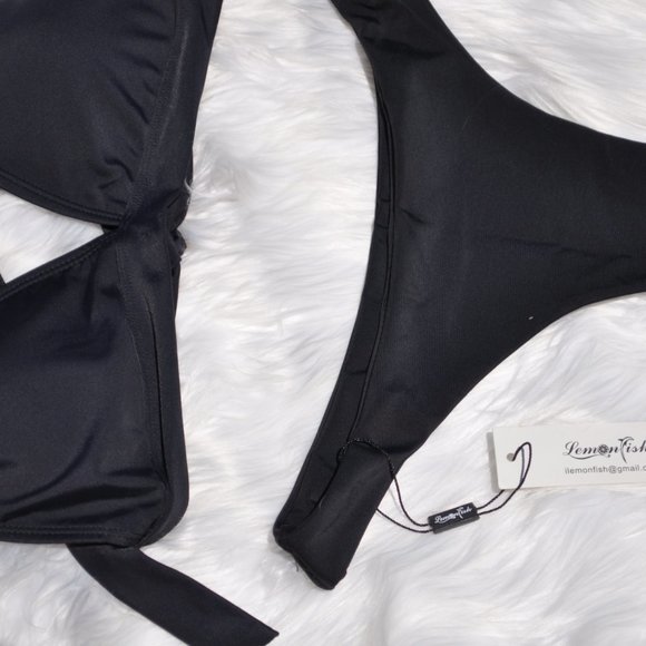 Bikini set Swimsuit Triangle Bikini Set Women Swimwear Halter Bathing Suit - Picture 2 of 4